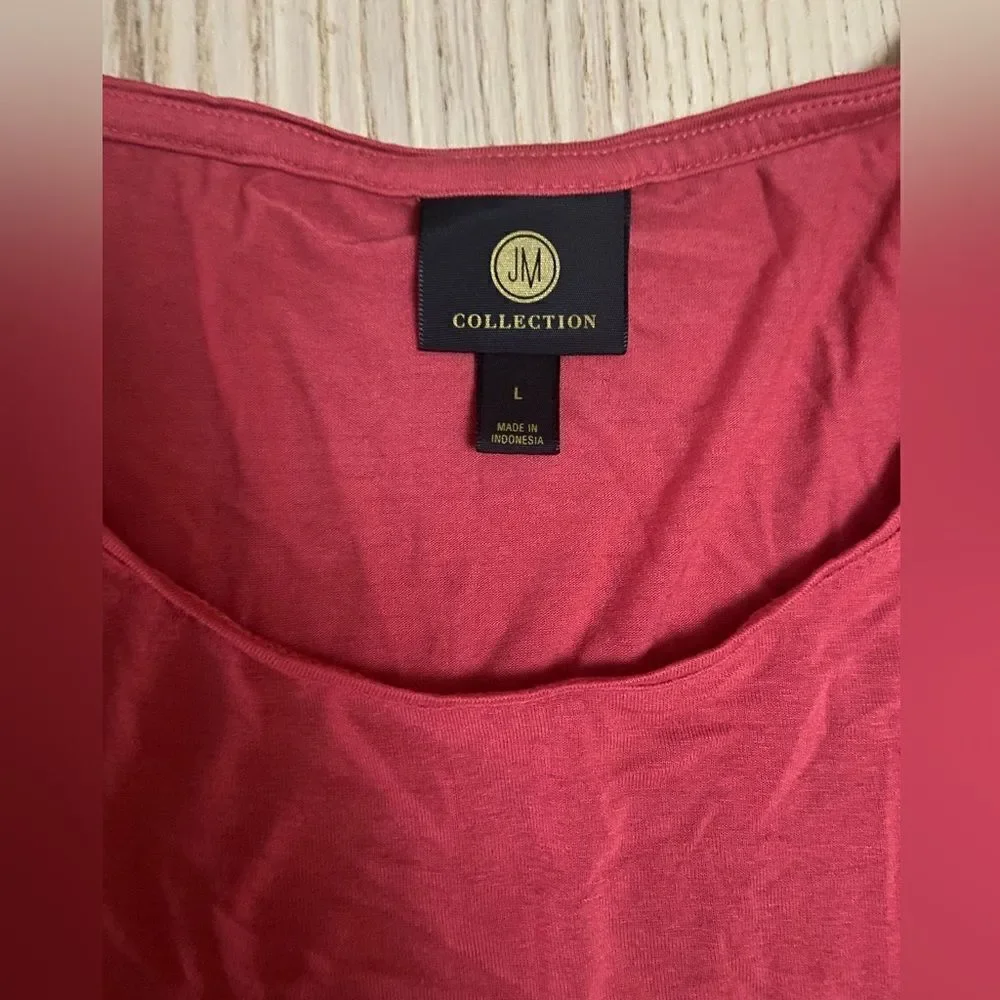 JM Collection Pink Tank Size L - Picture 3 of 4